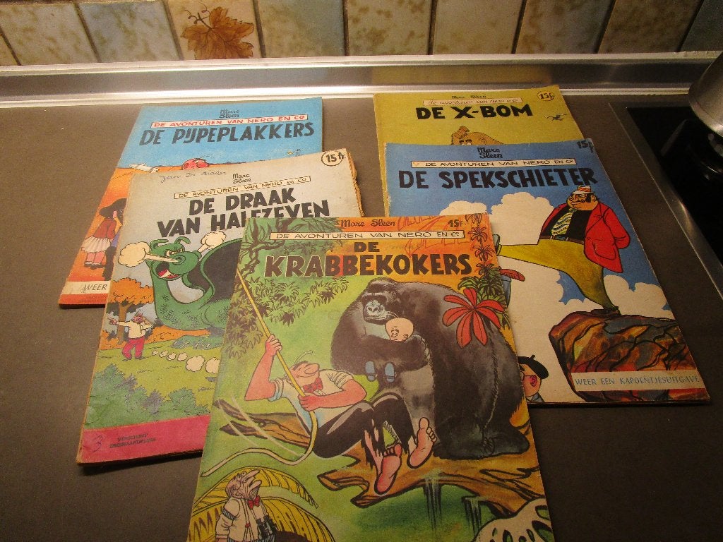 Nero - 5 ongekleurde oude albums in 1e druk, Plusieurs BD, Enlèvement ou Envoi, Marc Sleen, Utilisé