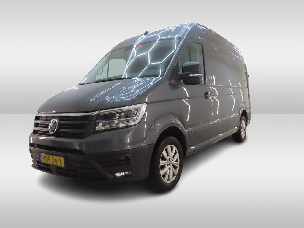 Volkswagen Crafter 2.0 TDI 140pk L3 H3 Automaat Airco Naviga, Auto's, Automaat, Electronic Stability Program (ESP), Diesel, Zilver of Grijs