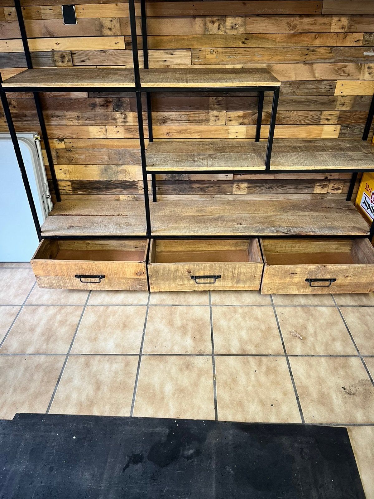 Vakkenkast, Huis en Inrichting, Kasten | Boekenkasten, Ophalen, Gebruikt, Teakhout, 200 cm of meer