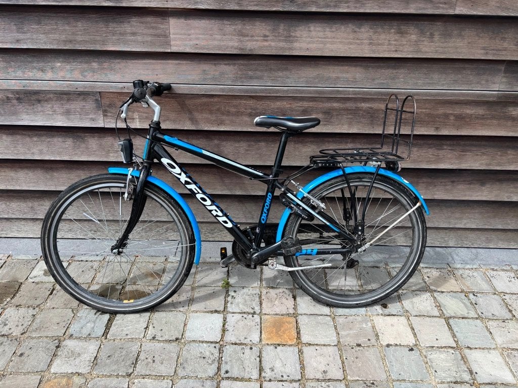 Jongensfiets Oxford, blauw/zwart, Ophalen, Versnellingen, Oxford, Schijfrem