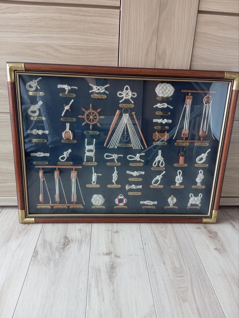 Kader met verschillende knopen van de scheepvaart, Ophalen of Verzenden