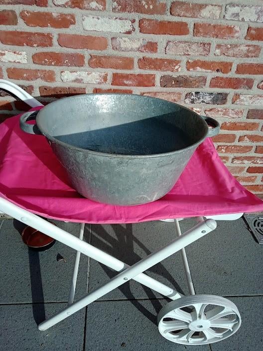 zinken kuip of teil 15€., Tuin en Terras, Ophalen, Gebruikt, Rond, Metaal