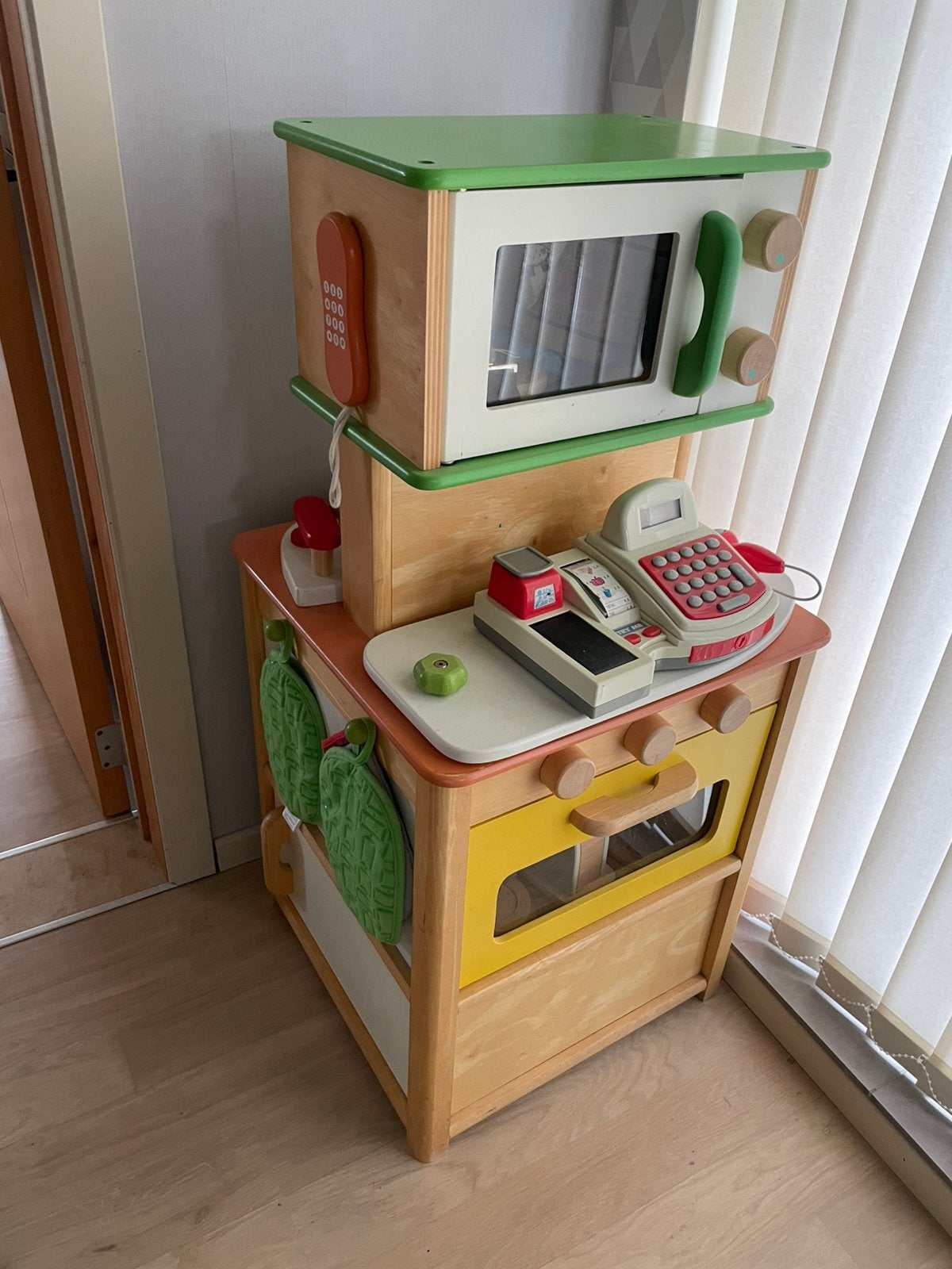 Houten speelkeuken met enorm veel toebehoren, Ophalen, Gebruikt, Hout, Speelkeuken