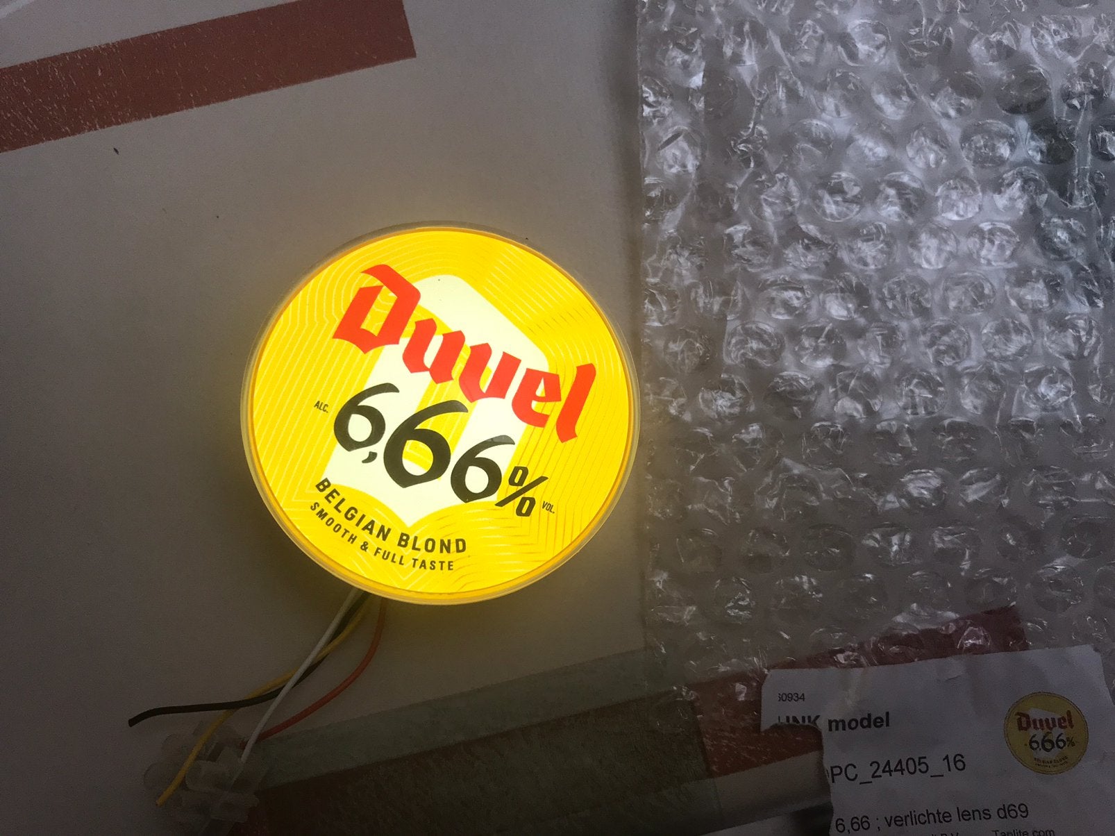 Objectif conique Duvel 6,66 % avec éclairage, Collections, Enlèvement ou Envoi, Neuf, Autres types