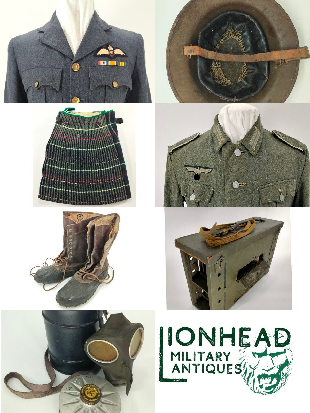 Militaria : allemande, britannique, belge, américaine,..., Enlèvement ou Envoi