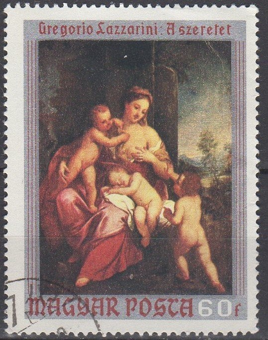 Hongarije - "Liefde" - Gregorio Lazzarini, Verzenden, Gestempeld