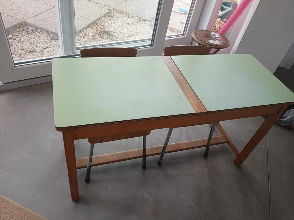 Schoolbankje, Huis en Inrichting, Tafels | Eettafels, Ophalen