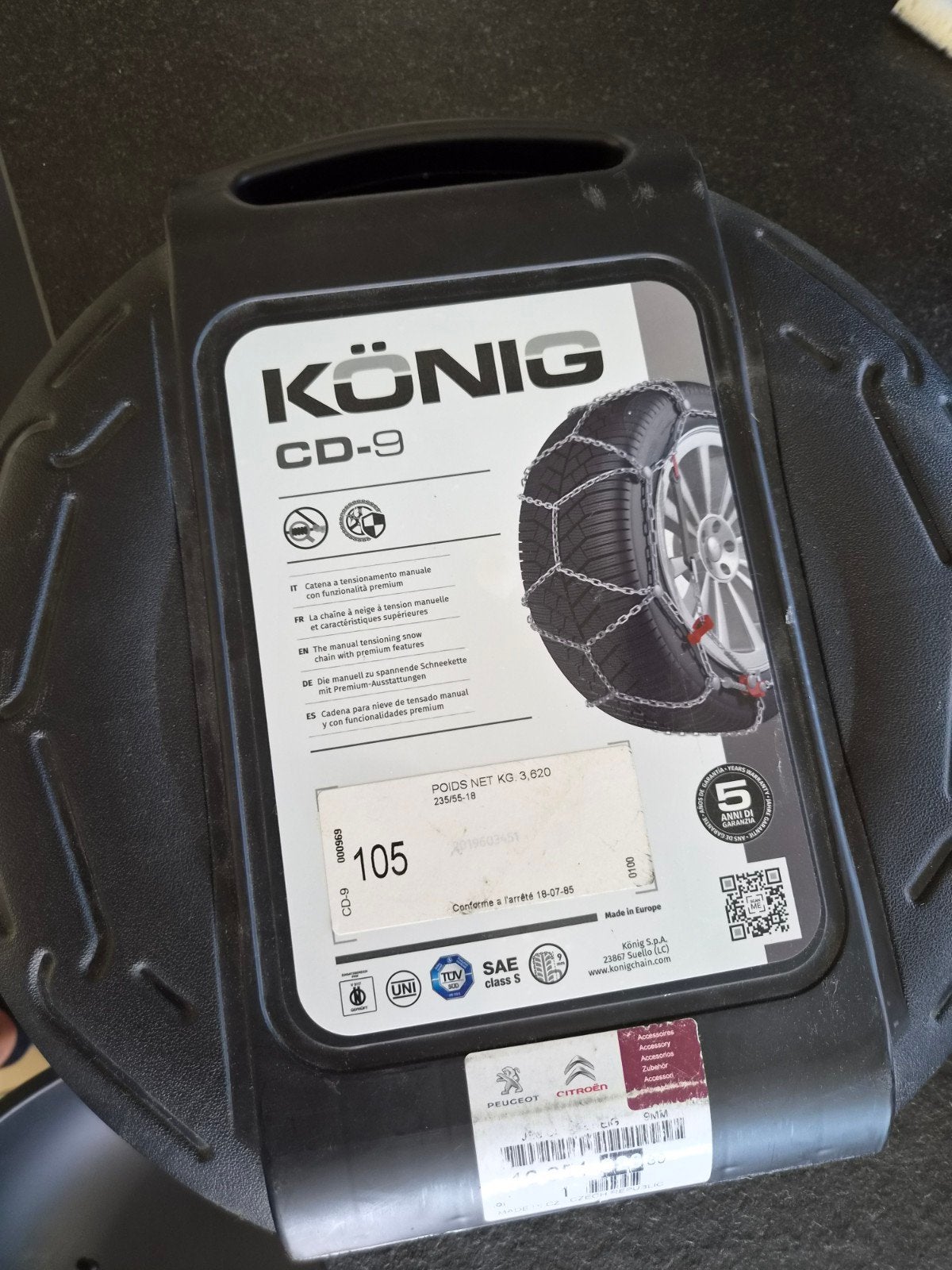 Sneeuwketting König CD-9, Ophalen
