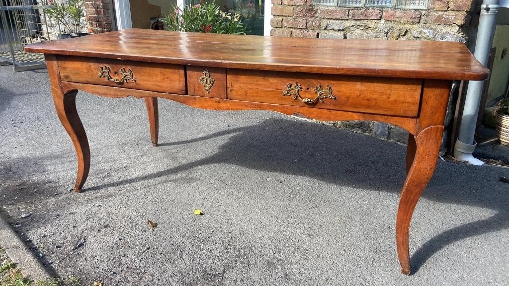 Table bureau XVIIIe orme massif, Enlèvement ou Envoi, Bois