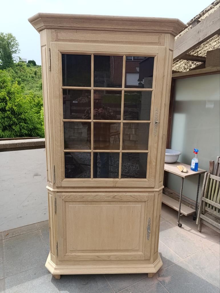meuble vitrine en chêne aérogommer, Enlèvement ou Envoi, Chêne