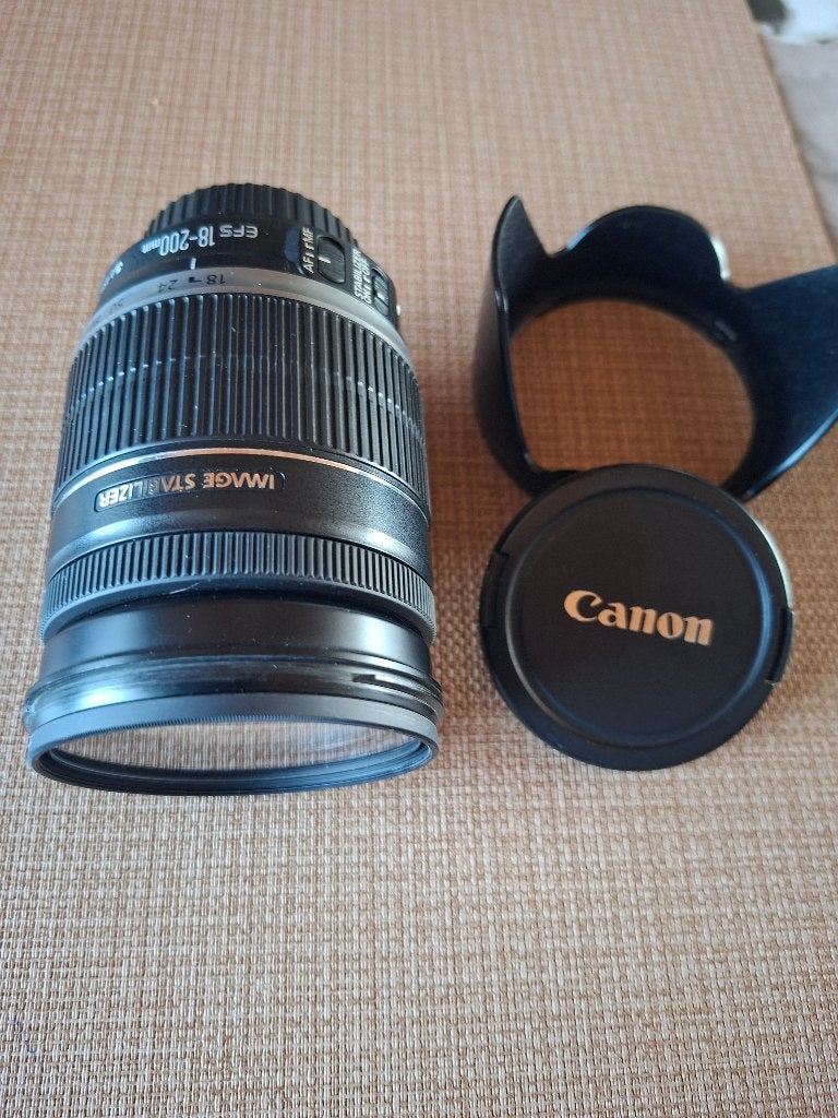 Canon zoomlens 18-200 mm, Audio, Tv en Foto, Ophalen, Canon, Groothoeklens, Zo goed als nieuw