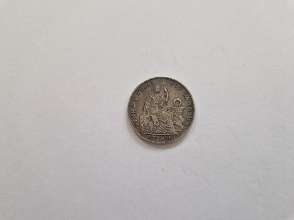 Lot 4 munten Peru/Bolivië, Postzegels en Munten, Munten | Amerika, Ophalen of Verzenden, Zuid-Amerika, Setje, Zilver
