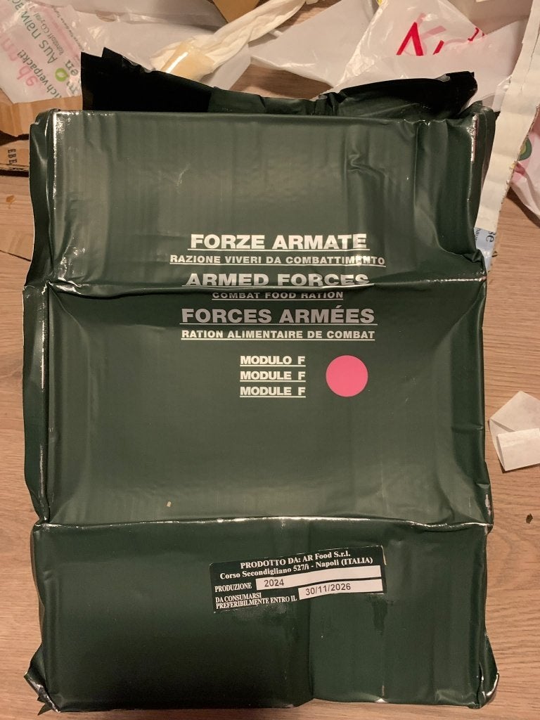 MRE EPA Ration de Combat 24h Italienne Module F, Envoi, Armée de terre, Autres types