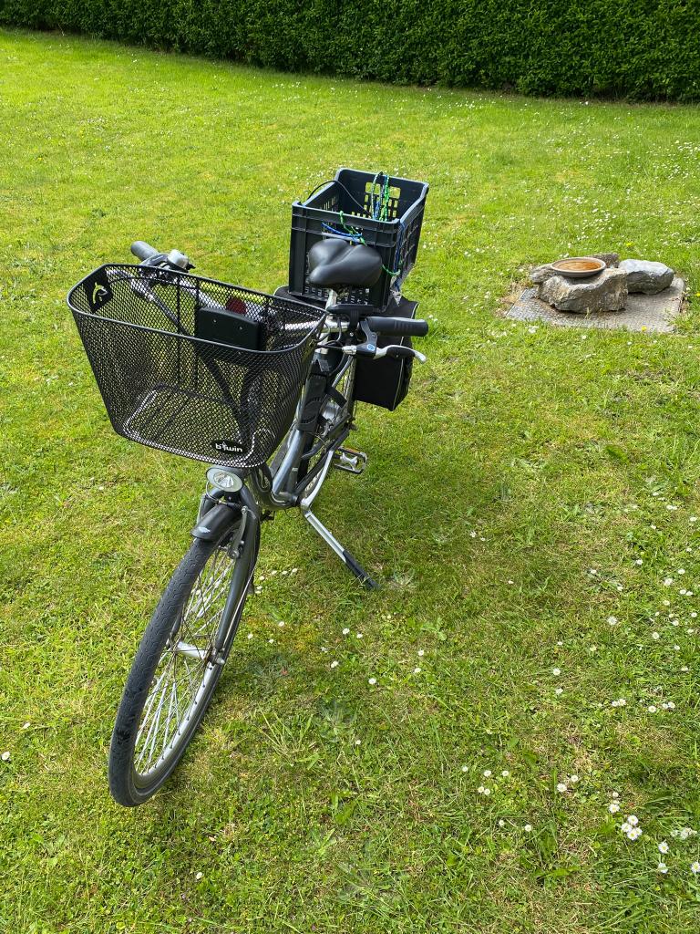 Velo electriqe, Fietsen en Brommers, Fietsen | Crossfietsen en BMX, Gebruikt, 24 inch of meer, Aluminium, Velgrem, Ophalen