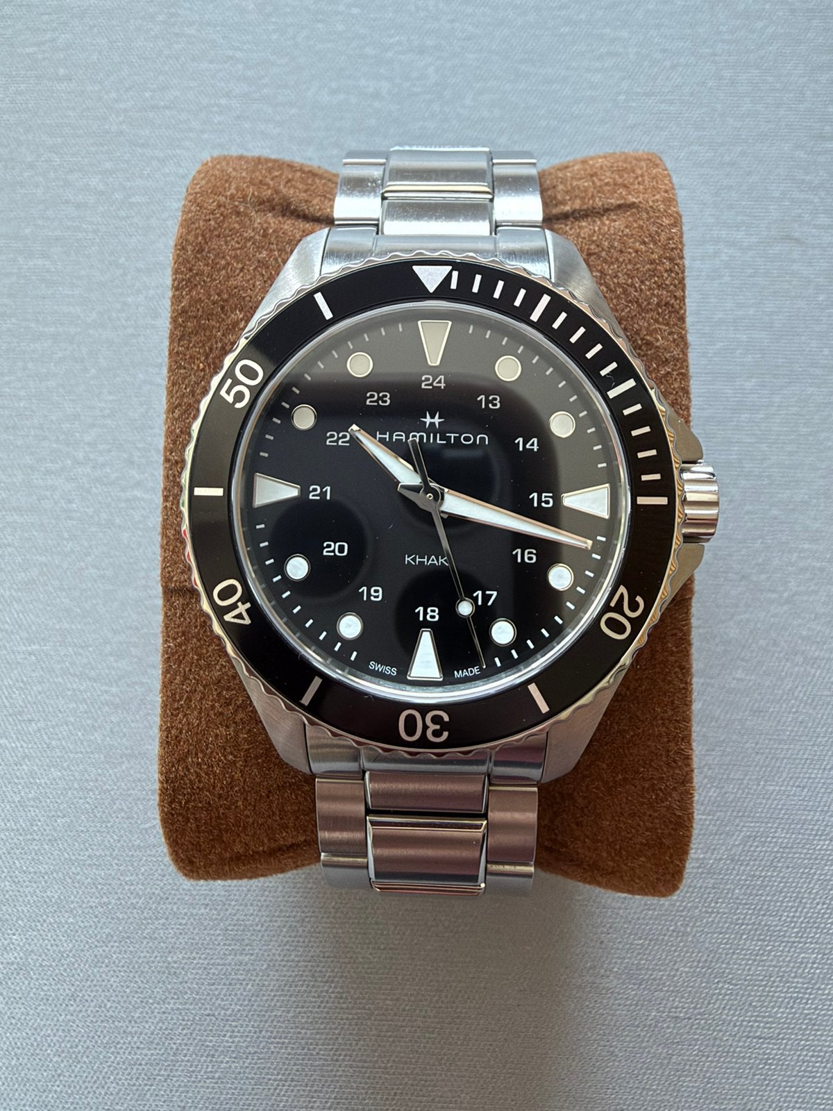 Hamilton Khaki Navy Scuba 37mm, Handtassen en Accessoires, Staal, Staal, Polshorloge, Zo goed als nieuw