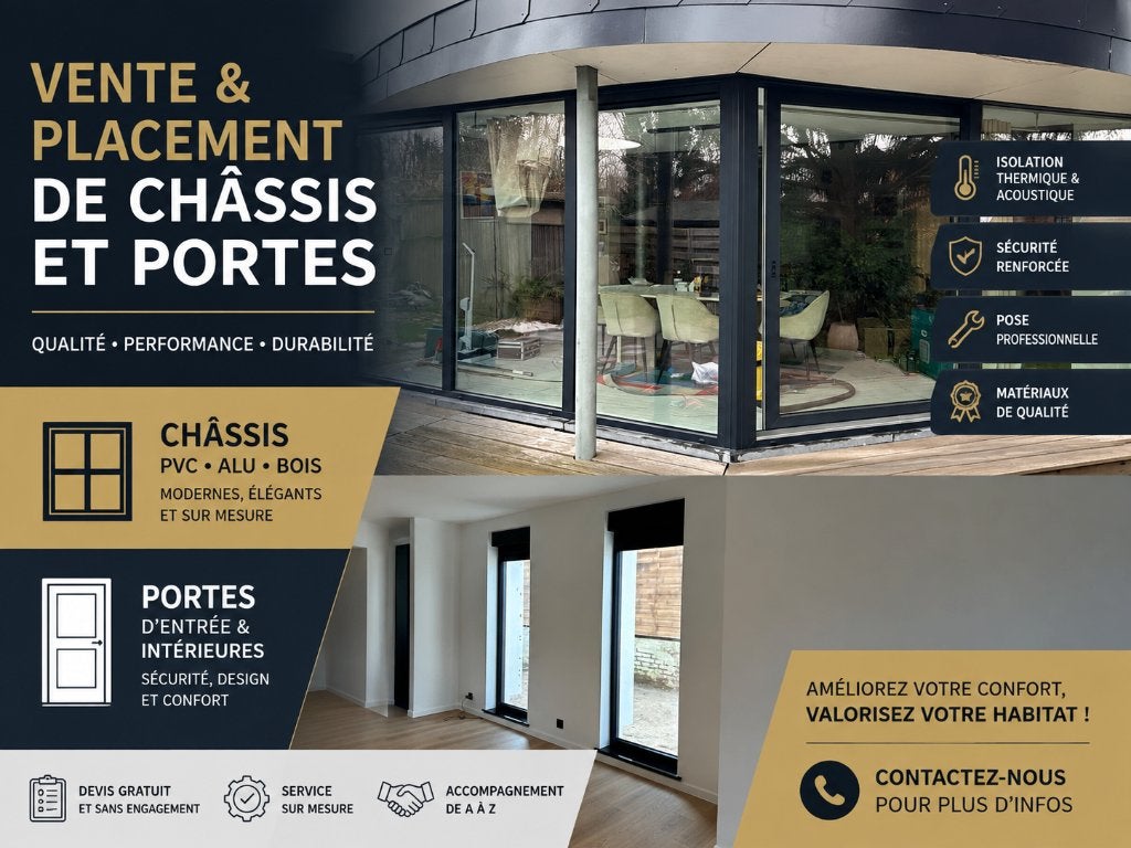 Châssis, Portes, Vente & Installation, Neuf, Enlèvement ou Envoi, 160 cm ou plus, 160 cm ou plus