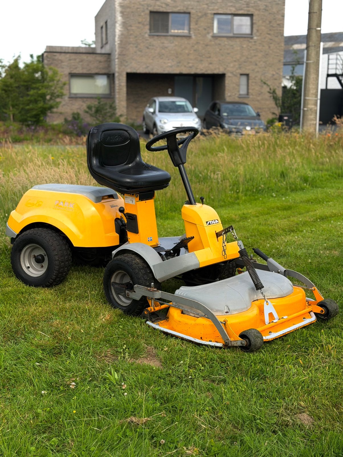 Stiga park honda motor 95 cm maaidek, Jardin & Terrasse, Enlèvement ou Envoi, Comme neuf, Démarrage électrique, 90 à 120 cm