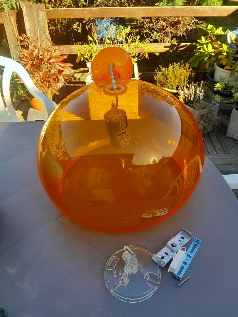 Suspension Orange Kartell Small FL/Y Bon État, Enlèvement ou Envoi