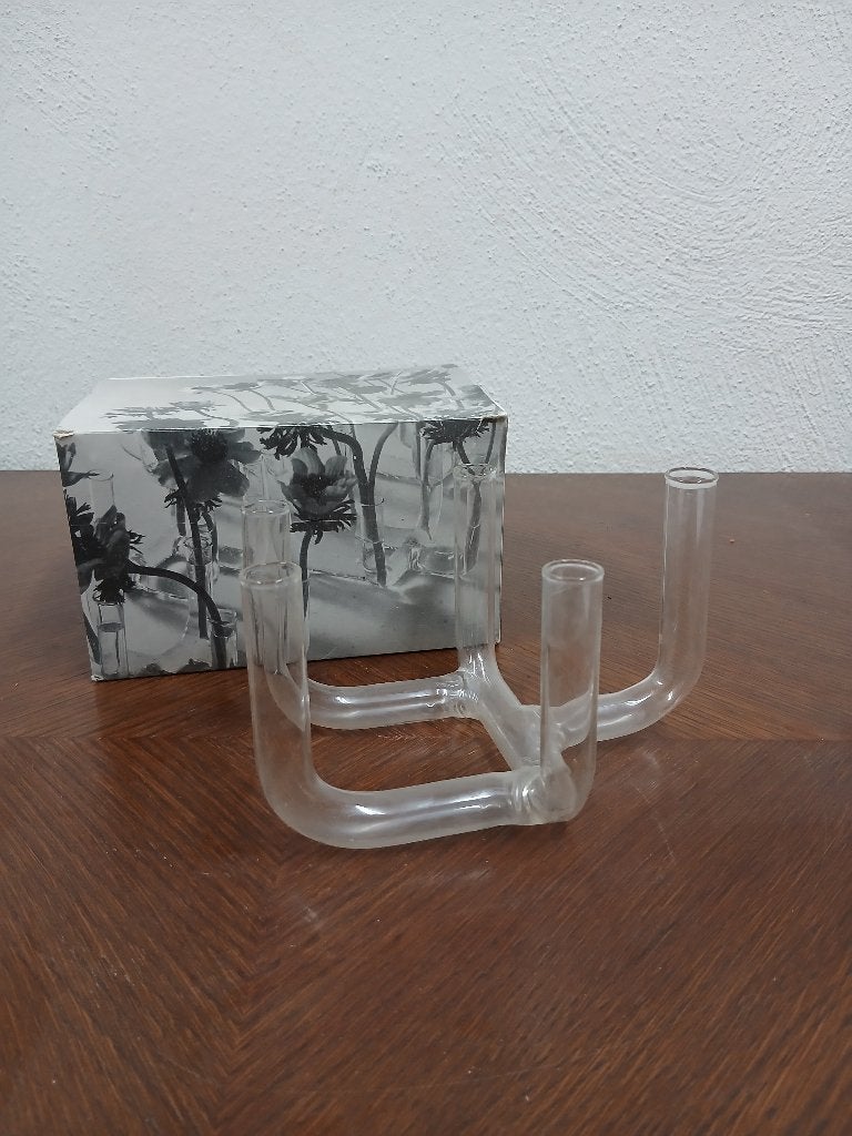Roberto Niederer Röhrenvase Glasi Hergiswil (Art. 913), Huis en Inrichting, Transparant, 10 cm, Ophalen of Verzenden, Glas