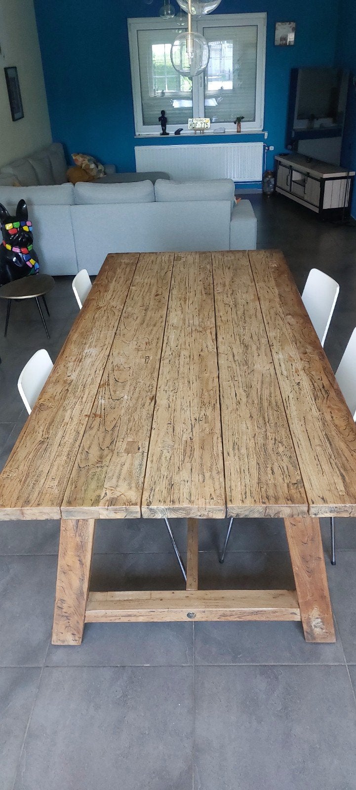 Grand table en bois massif., Antiquités & Art, Antiquités | Meubles | Tables