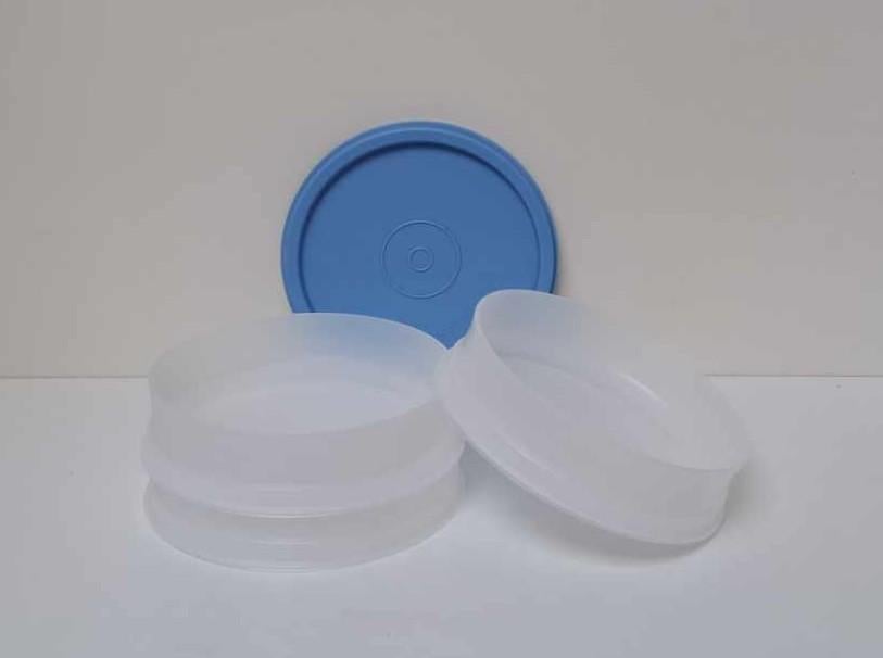 Tupperware™ « Igloo Empilable ronde » blanc et bleu, Maison & Meubles, Envoi, Neuf, Bleu, Boîte