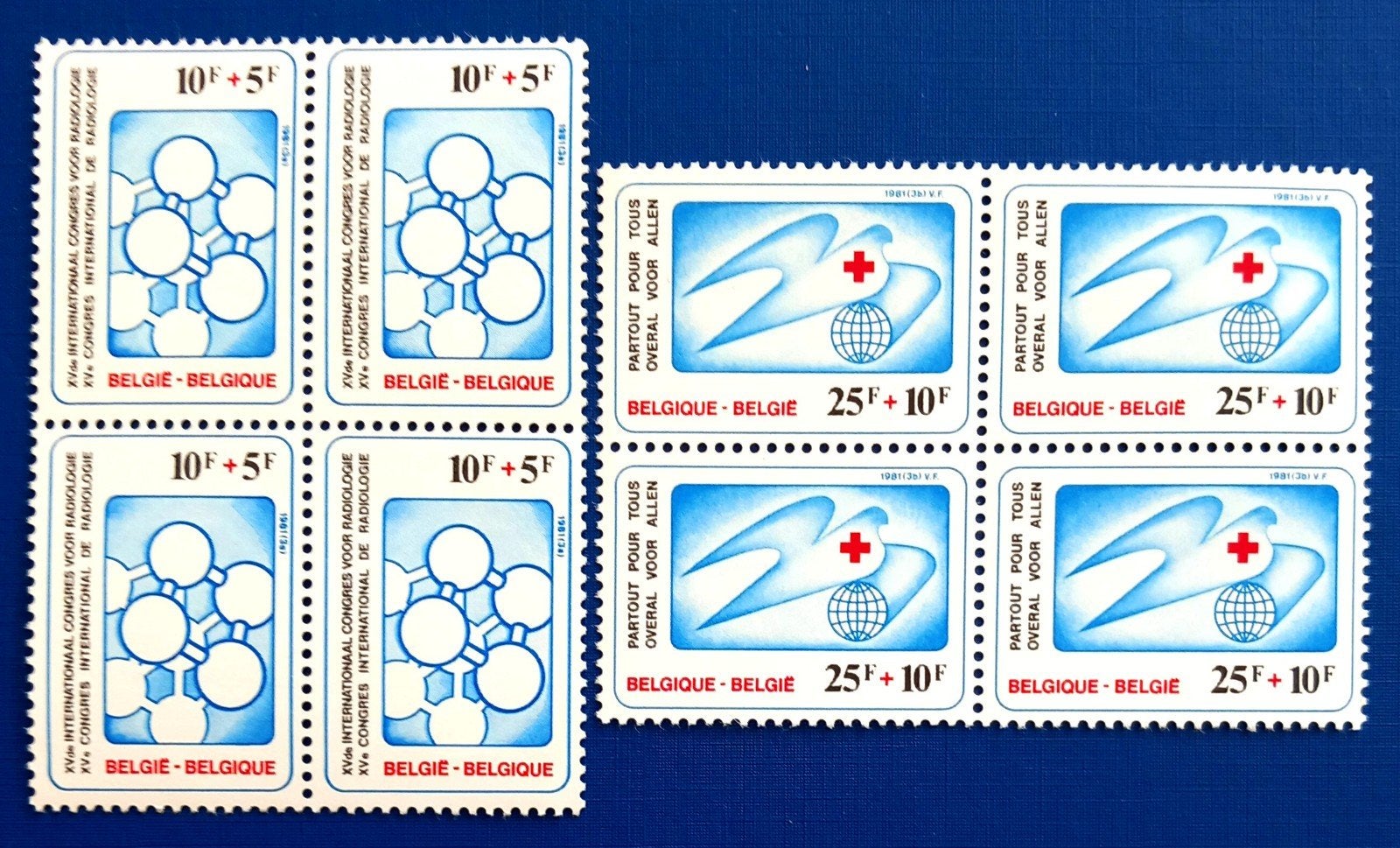 1981 Rode Kruis MNH ** - COTB 2004/05 blokken van 4, Verzenden, Orginele gom, Postfris, Postfris
