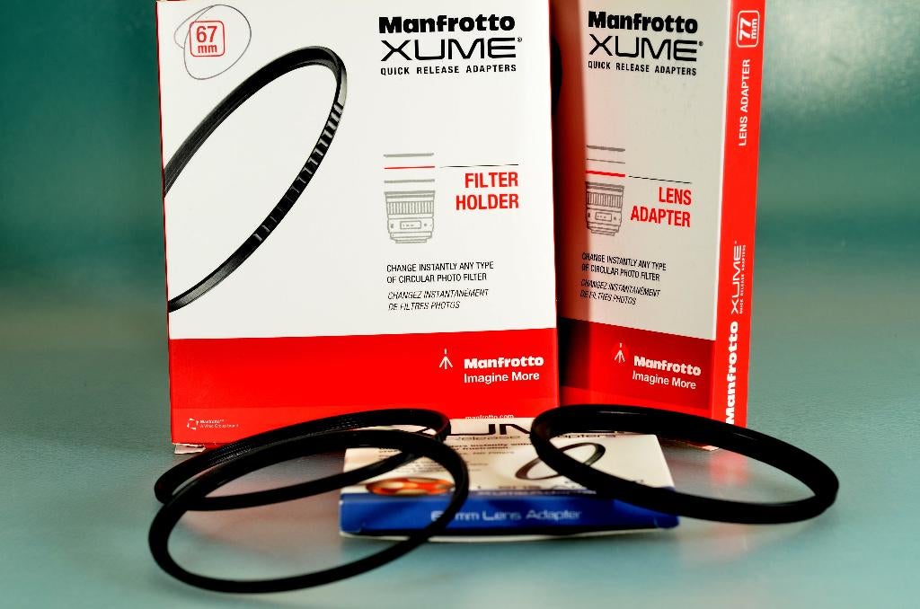 Manfrotto/Xume magnetische filter adapters 67mm, Ophalen of Verzenden, Zo goed als nieuw