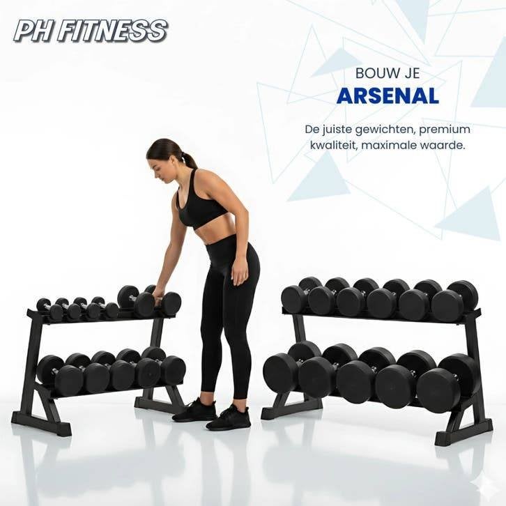 PH Fitness PU Dumbbells - Voordeelset 2-20KG, Sports & Fitness, Enlèvement ou Envoi, Neuf, Bras, Haltère