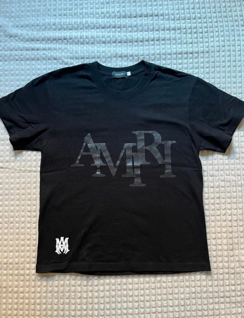 T shirt amiri noir, Kleding | Heren, T-shirts, Verzenden, Zo goed als nieuw, Maat 46 (S) of kleiner, Zwart