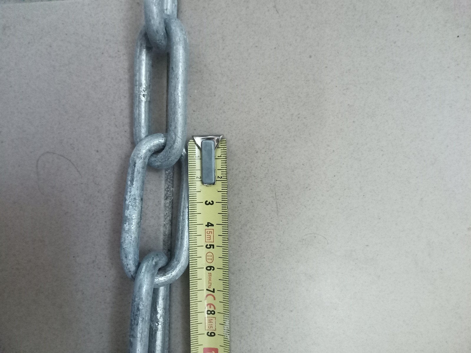 metalen schakelketting, Ophalen