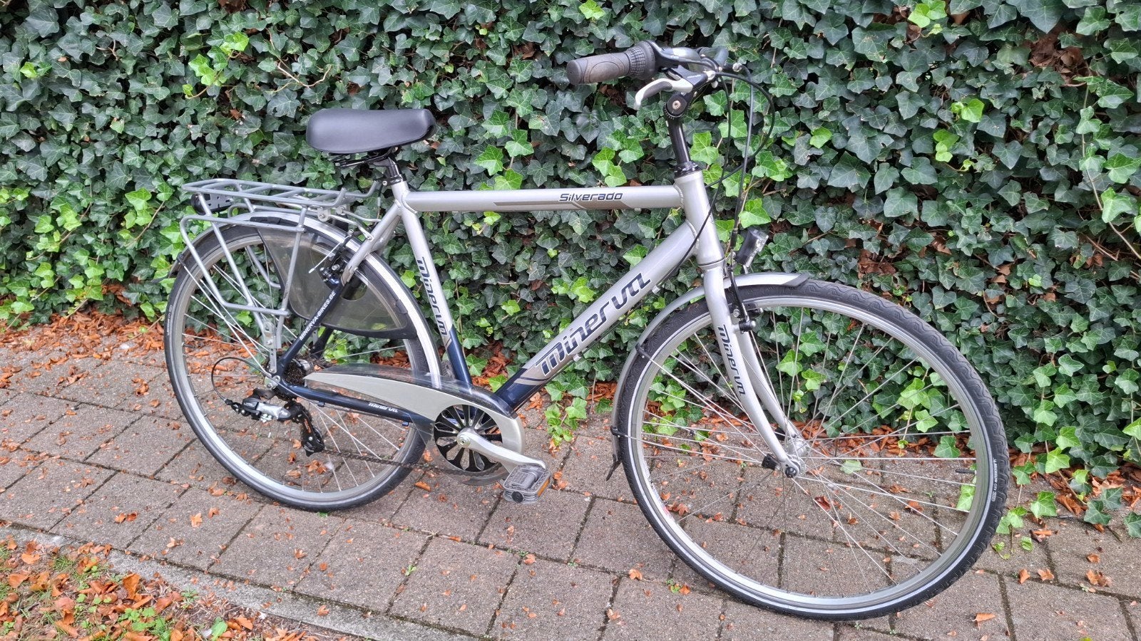 Herenfiets maat 54 nieuw zadel + verlichting vast gemonteerd, Fietsen en Brommers, Velgrem, Versnellingen, Zo goed als nieuw, 53 tot 57 cm