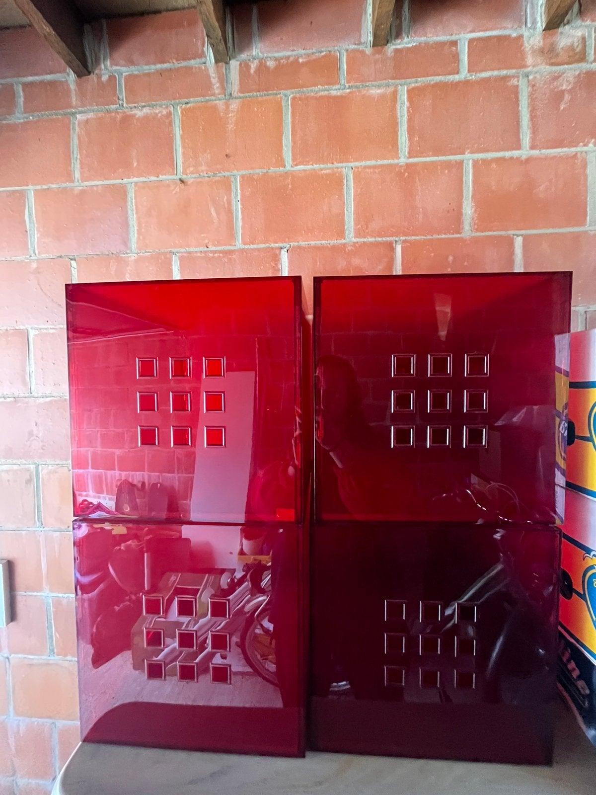 Boîtes de rangement Ikea (rouges), Enlèvement, Comme neuf