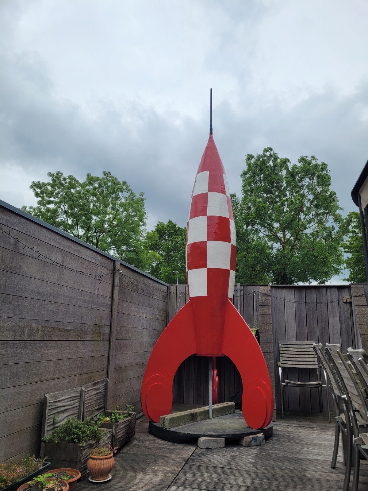 grote Kuifjesraket Hoogte 4500mm, Ophalen