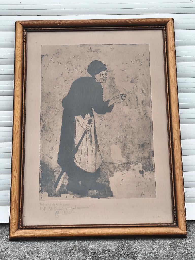 Eau forte signe Arthur craco, Antiquités & Art, Enlèvement ou Envoi