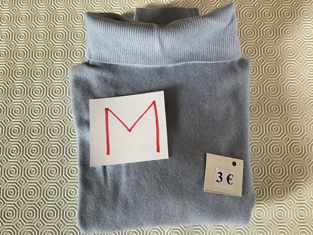 pull bleu clair pour femme taille M à 3 euros, Enlèvement ou Envoi, Comme neuf, Taille 38/40 (M)