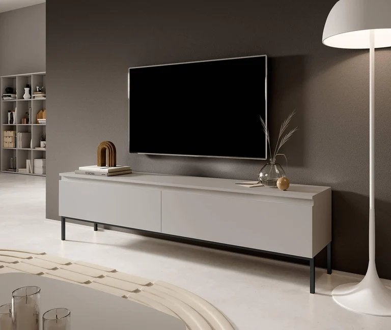 tv meubel modern met zwart staal 150 cm nieuw, Ophalen, Nieuw
