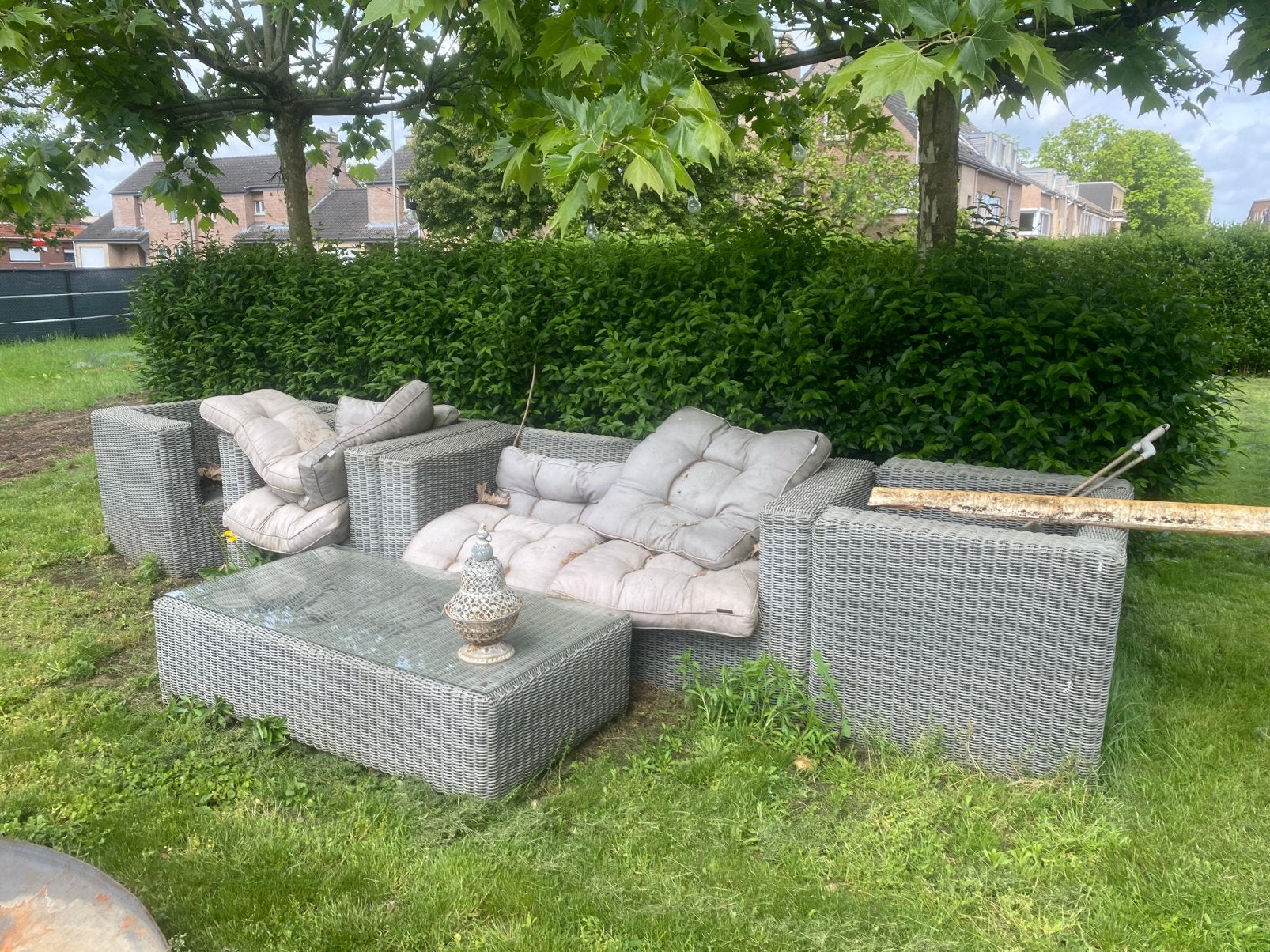 Gratis loungeset, Tuin en Terras, Ophalen, Gebruikt, Loungeset