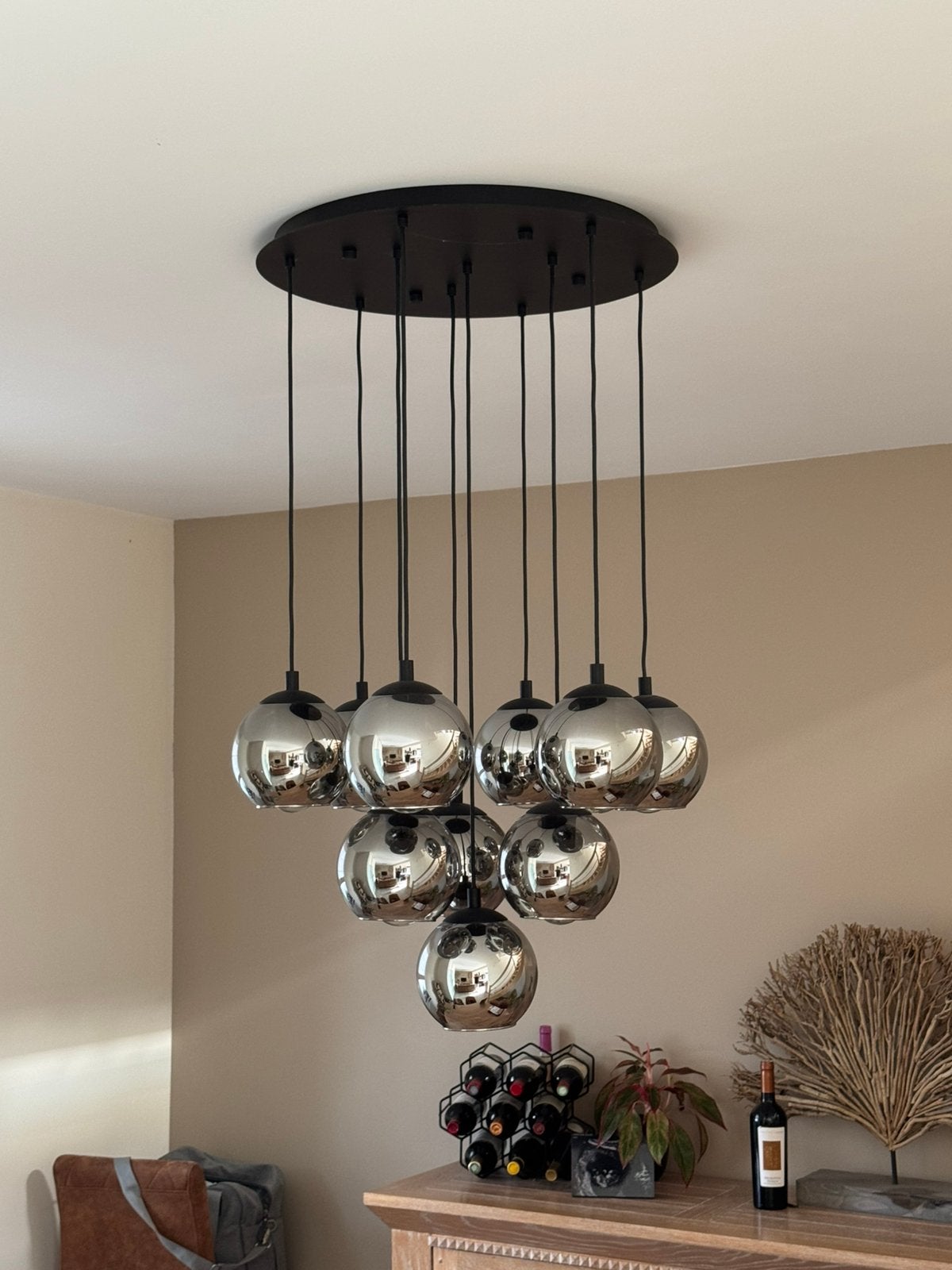 Suspension Ariscani - Globes en verre, Maison & Meubles, Lampes | Lustres, Enlèvement, Comme neuf