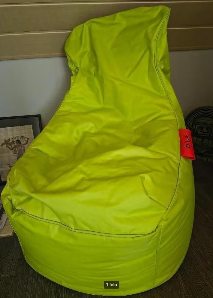 Zitzak b-bob fluo groen, Maison & Meubles, Plastique, Vert, Enlèvement, Moderne