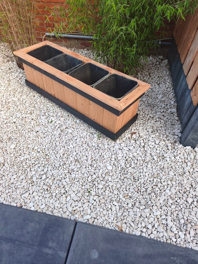 Houten bloembakken, Tuin en Terras, Ophalen, 100 cm of meer, Nieuw, Binnen