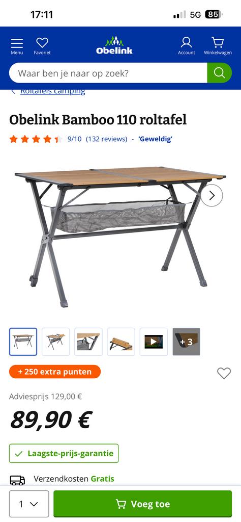 Kampeer tafel, Enlèvement, Comme neuf