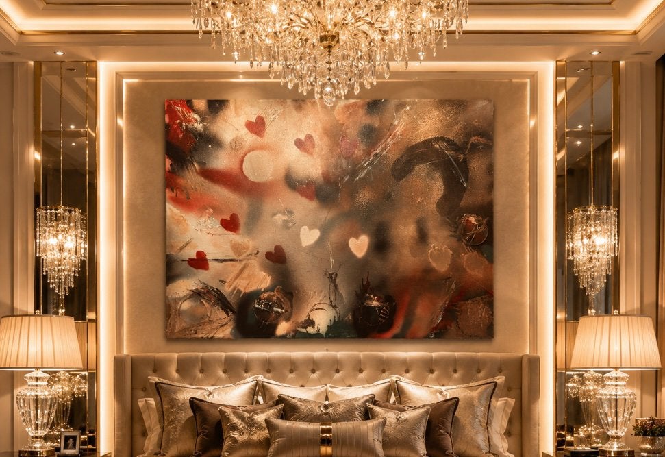 Toile abstraite de luxe —élégante et pleine de lumière