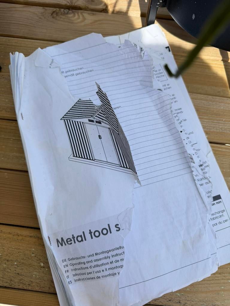 Metalen gereedschapschuur, Tuin en Terras, Ophalen, Zo goed als nieuw, Schuur