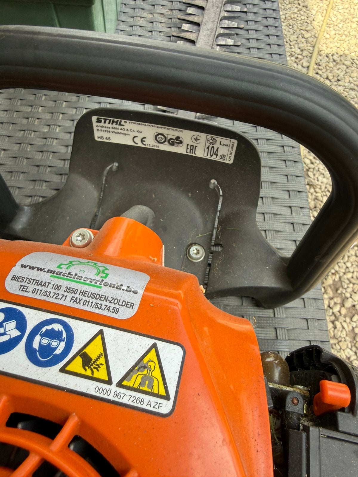 Stihl heggeschaar hs45, Jardin & Terrasse, Enlèvement, Utilisé, Essence