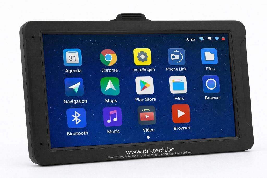 7 inch Android Tablet GPS Navigatie Europa Kaarten met TMC., Info@drktech.be, Oosterwennel 35 Genk, Nieuw, Ophalen of Verzenden
