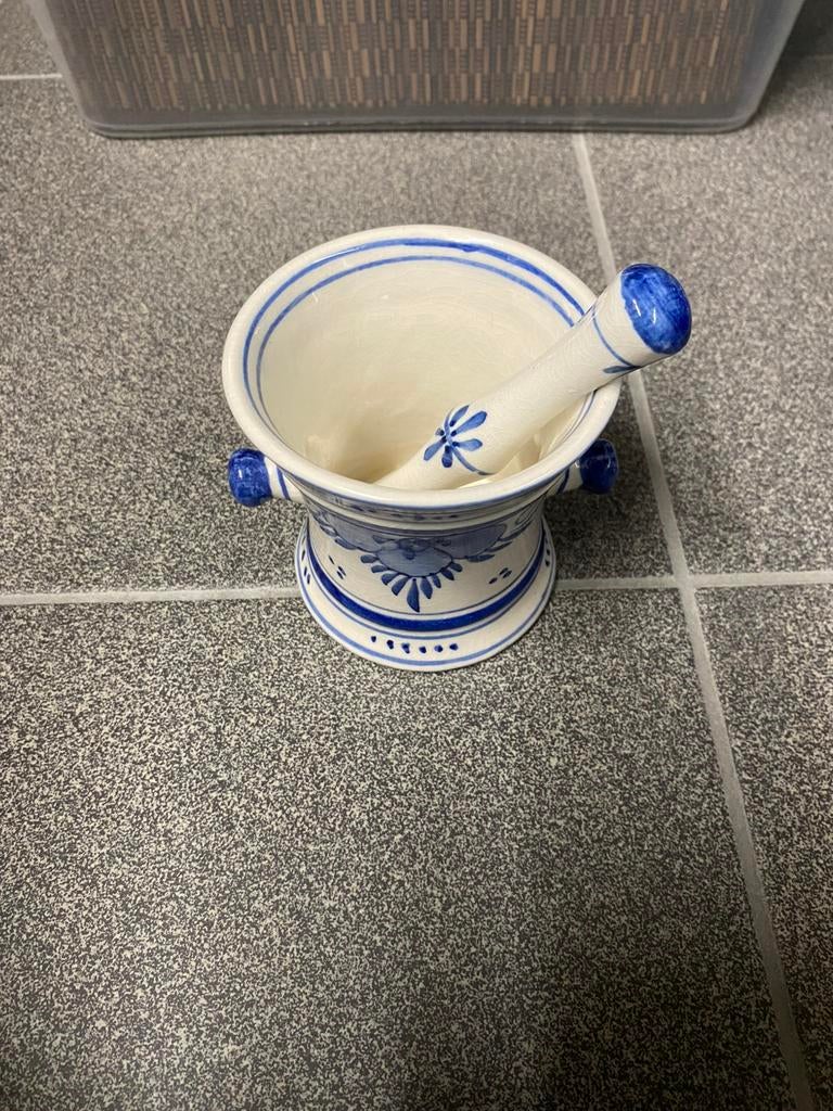 Blue delft - stamper en vijzel, Ophalen of Verzenden