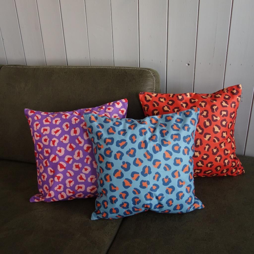 Kussenhoezen Luipaard Dierenprint diverse kleuren!, Envoi, Neuf, Autres couleurs, Carré