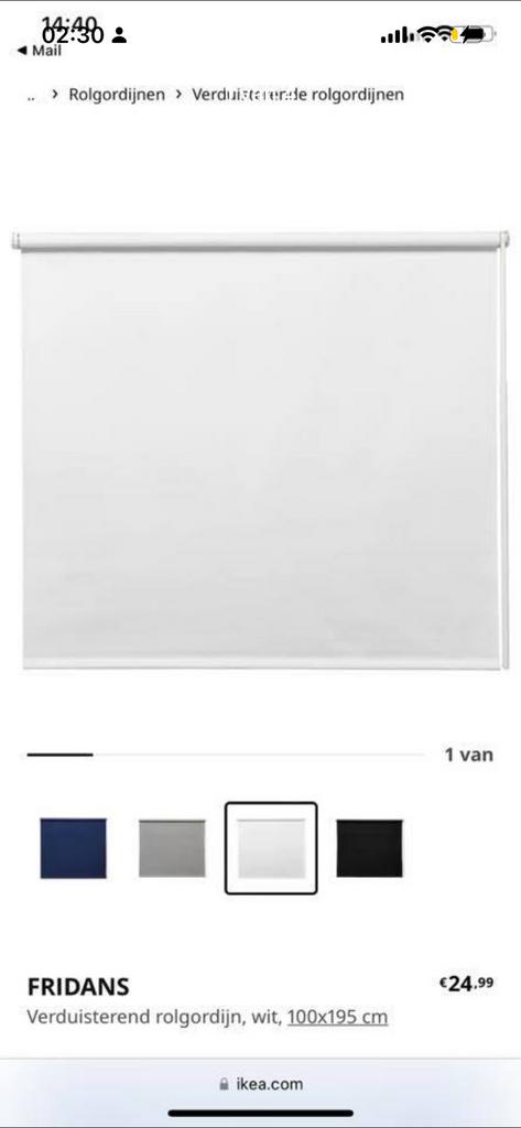 Verduisterende rolgordijnen 100x195 3 stuks NIEUW IN DOOS, Huis en Inrichting, Stoffering | Gordijnen en Lamellen, Ophalen, Wit