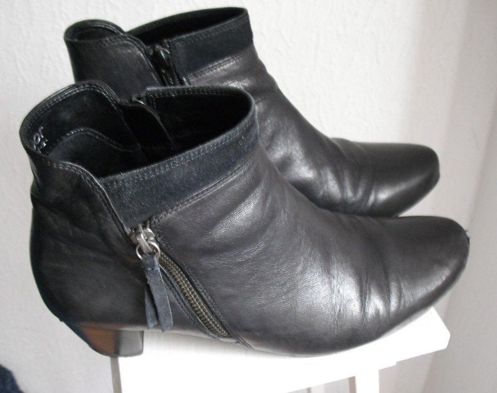 " GABOR " Leder dameslaarsjes maat 7 en half ( 7,5 ), Kleding | Dames, Zwart, Lage of Enkellaarzen, Gabor, Ophalen of Verzenden