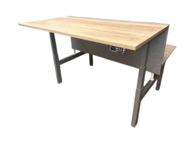Refurbished zit-sta duo bureau elektrisch(aluminium), Ophalen of Verzenden